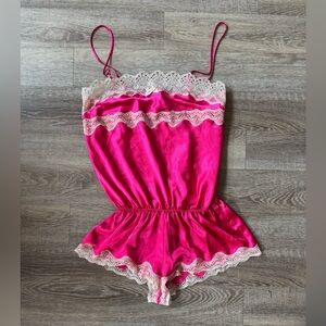 Victoria’s Secret Y2K pink satin romper slip